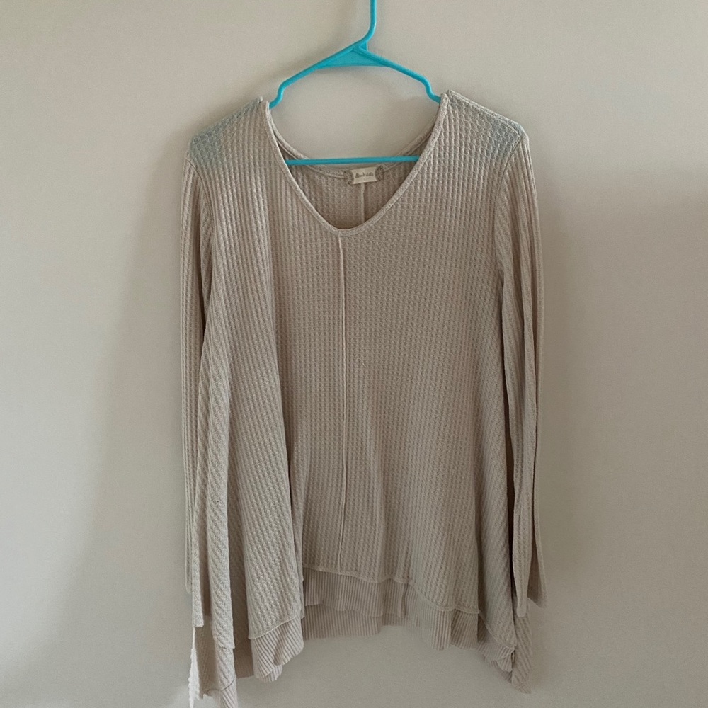 Altar’d State Cream Waffle Top